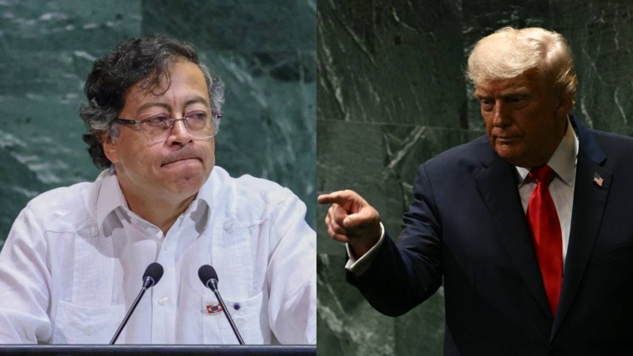 Gustavo Petro y Donald Trump.