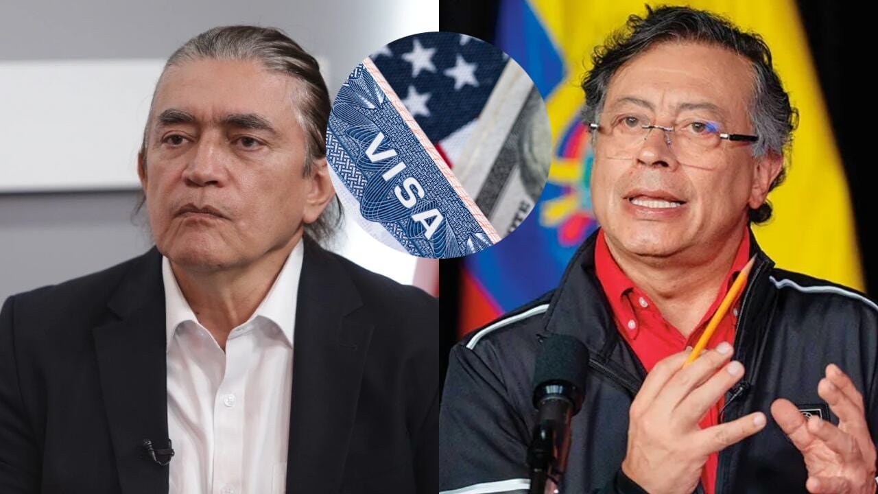 Gustavo Bolívar, Gustavo Petro e imagen referencia de una visa.