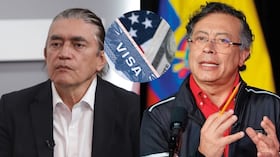 Gustavo Bolívar, Gustavo Petro e imagen referencia de una visa.