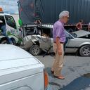 Aparatoso accidente: tres heridos de gravedad dejó choque entre un bus y camioneta en Antioquia.