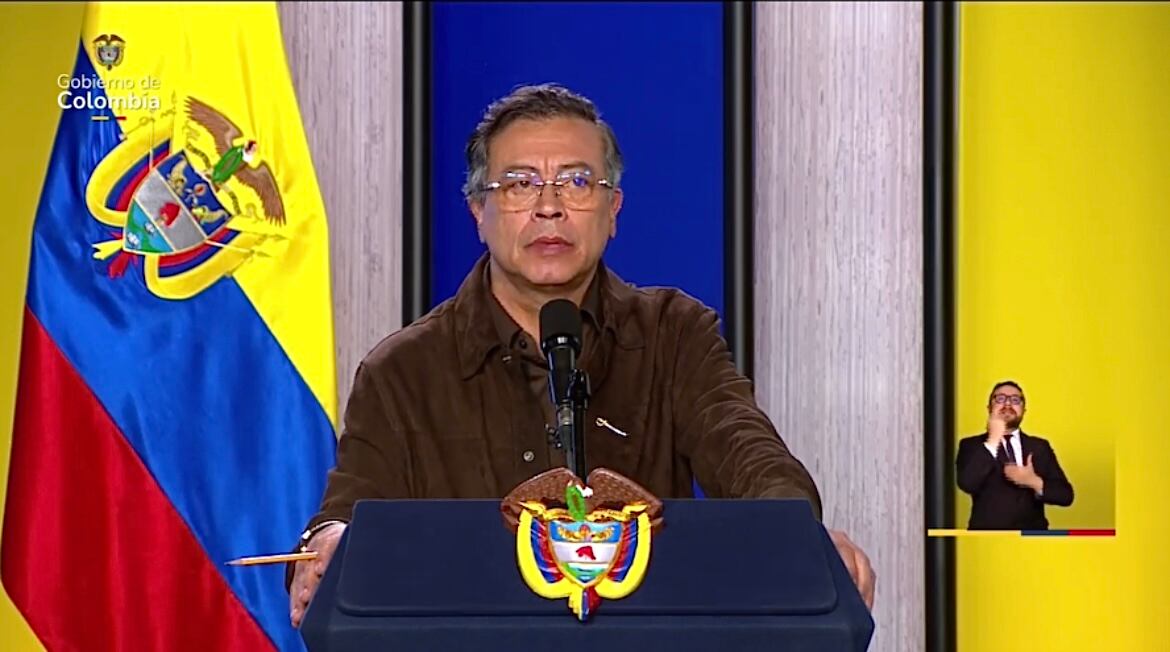 Presidente Gustavo Petro en alocución