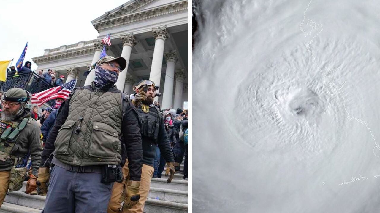 Huracán Ian aplazó audiencia contra grupo de extrema derecha que se quería tomar el Capitolio