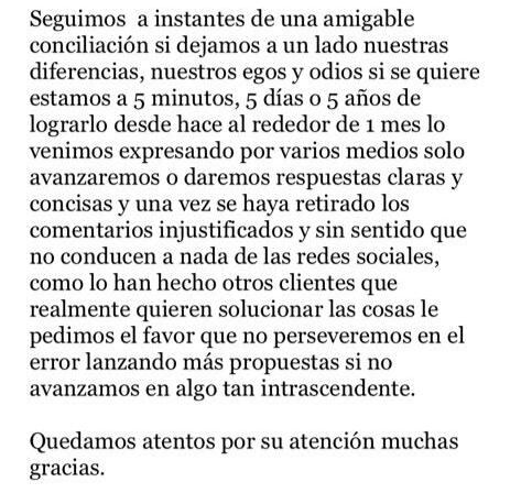 La compañía condiciona la entrega final de la casa al retiro de las denuncias en las redes sociales