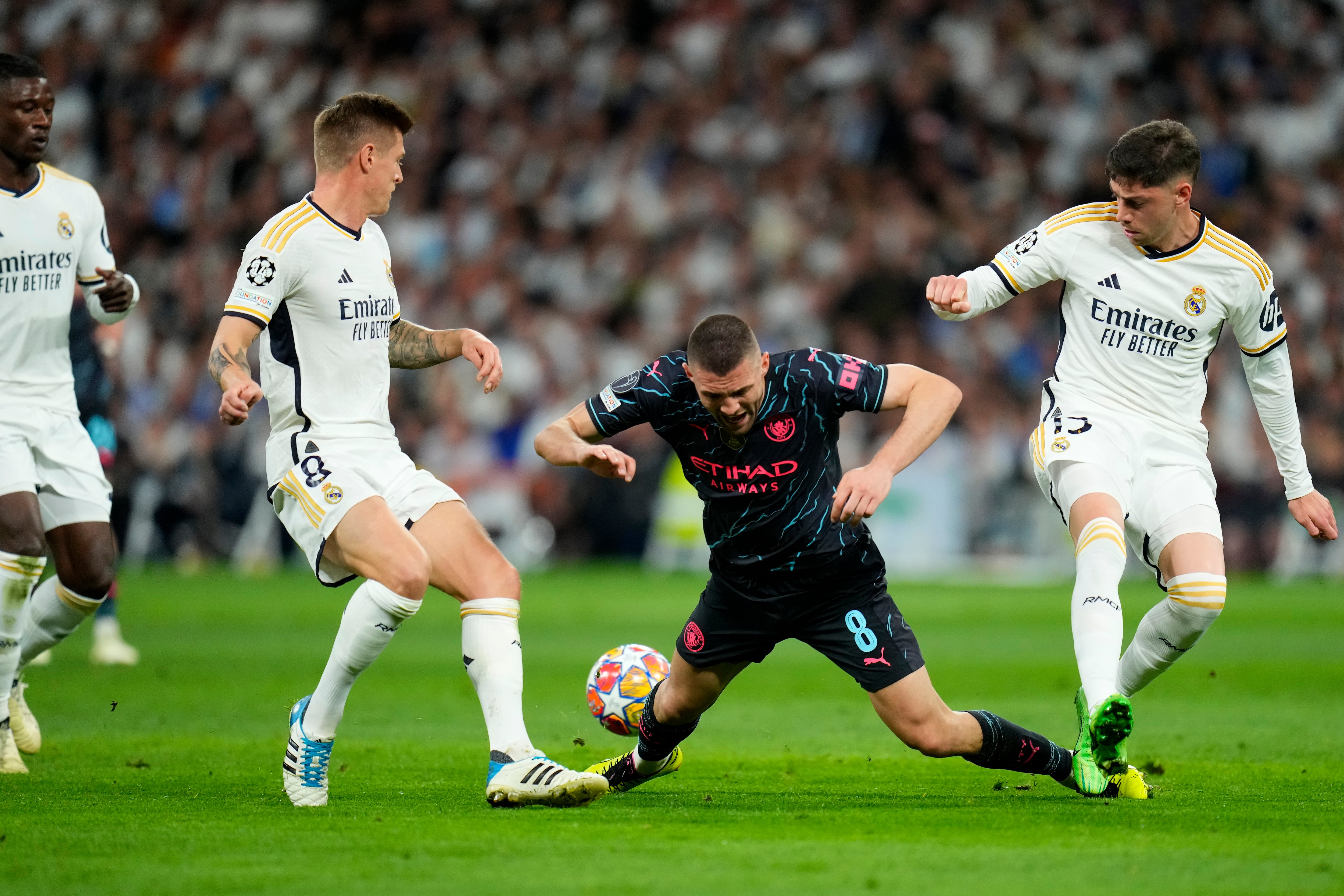 Champions League partido de ida cuartos de final entre Real Madrid y Manchester City