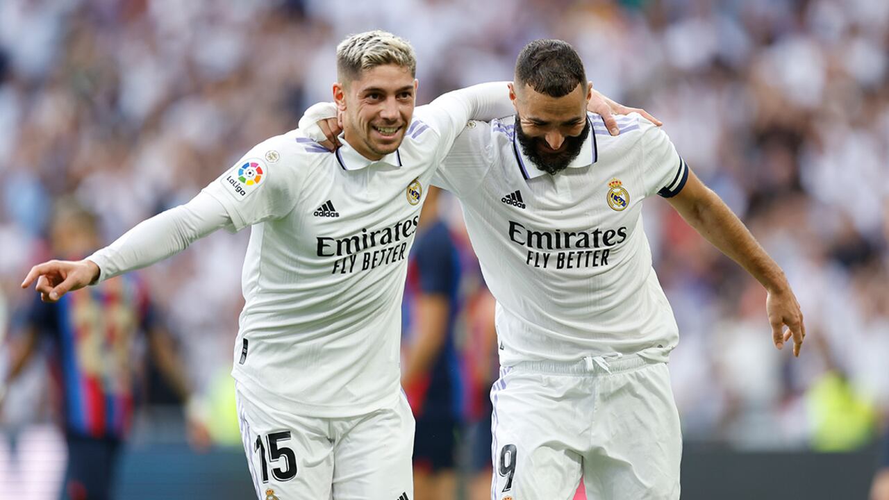 Benzema y Valverde anotaron por el Real Madrid en el clásico ante Barcelona. Foto: Real Madrid.