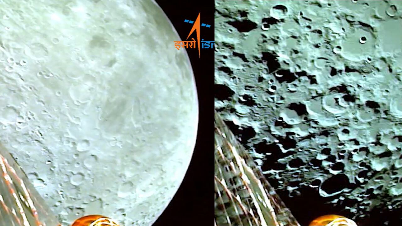 Las primeras imágenes enviadas por la misión Chandrayaan 3.