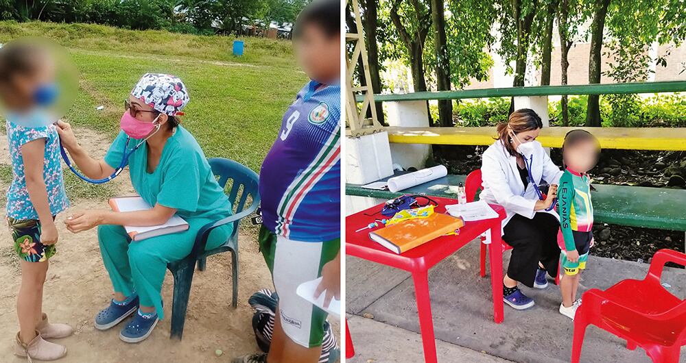 Astrid Milena hoy hace teleconsulta. De esta manera puede proteger del virus a sus hijos y a su esposo, quien es hipertenso.