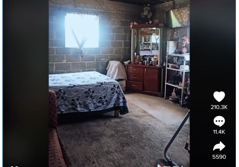 La mujer hizo un tour de su casa