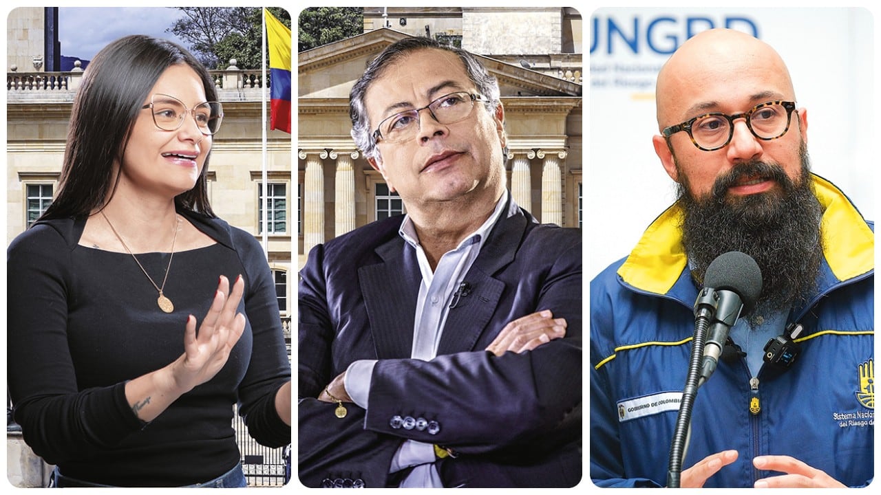 Angie Rodríguez, Gustavo Petro y Carlos Carrillo.