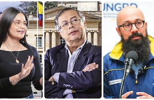 Angie Rodríguez, Gustavo Petro y Carlos Carrillo.