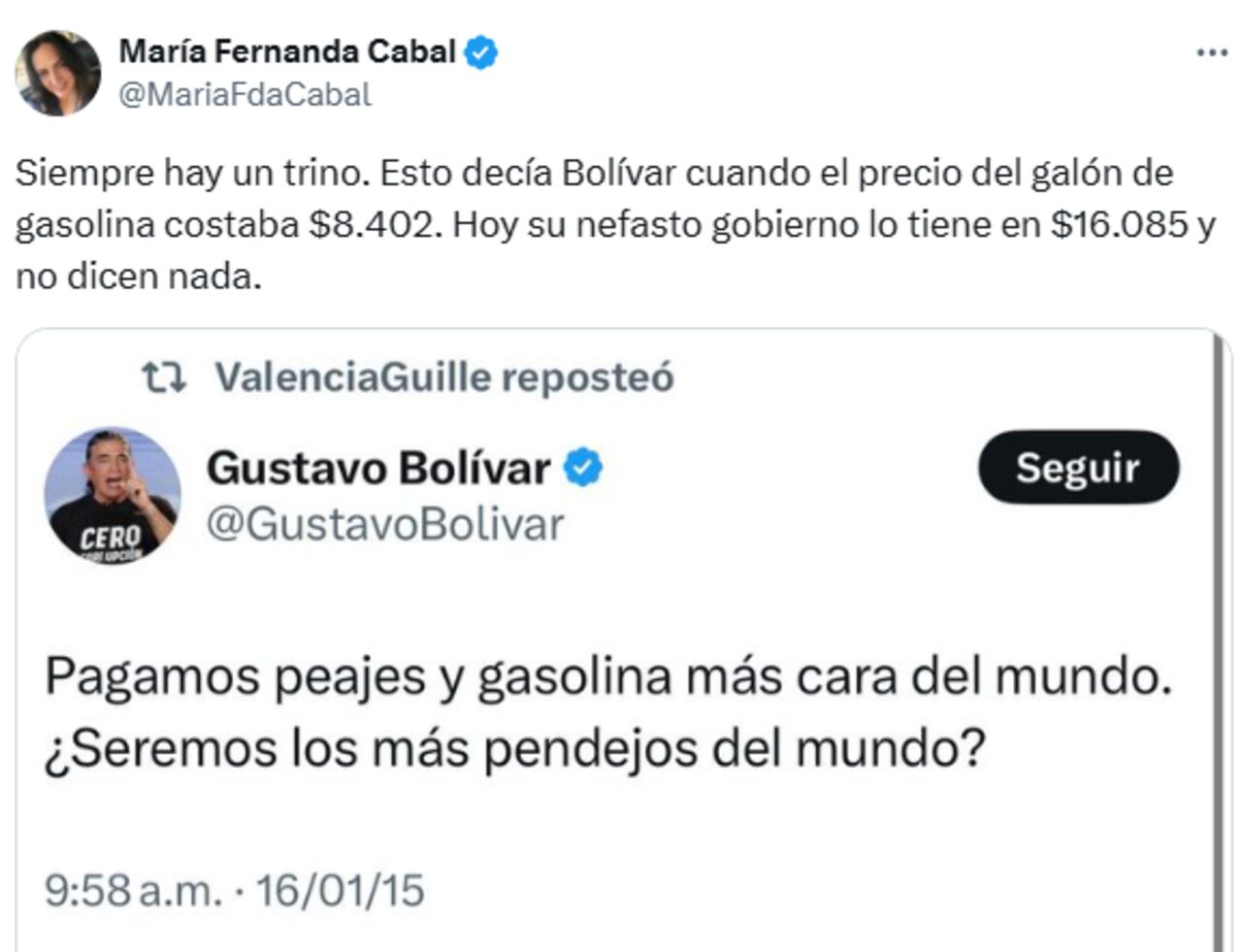El mensaje de María Fernanda Cabal