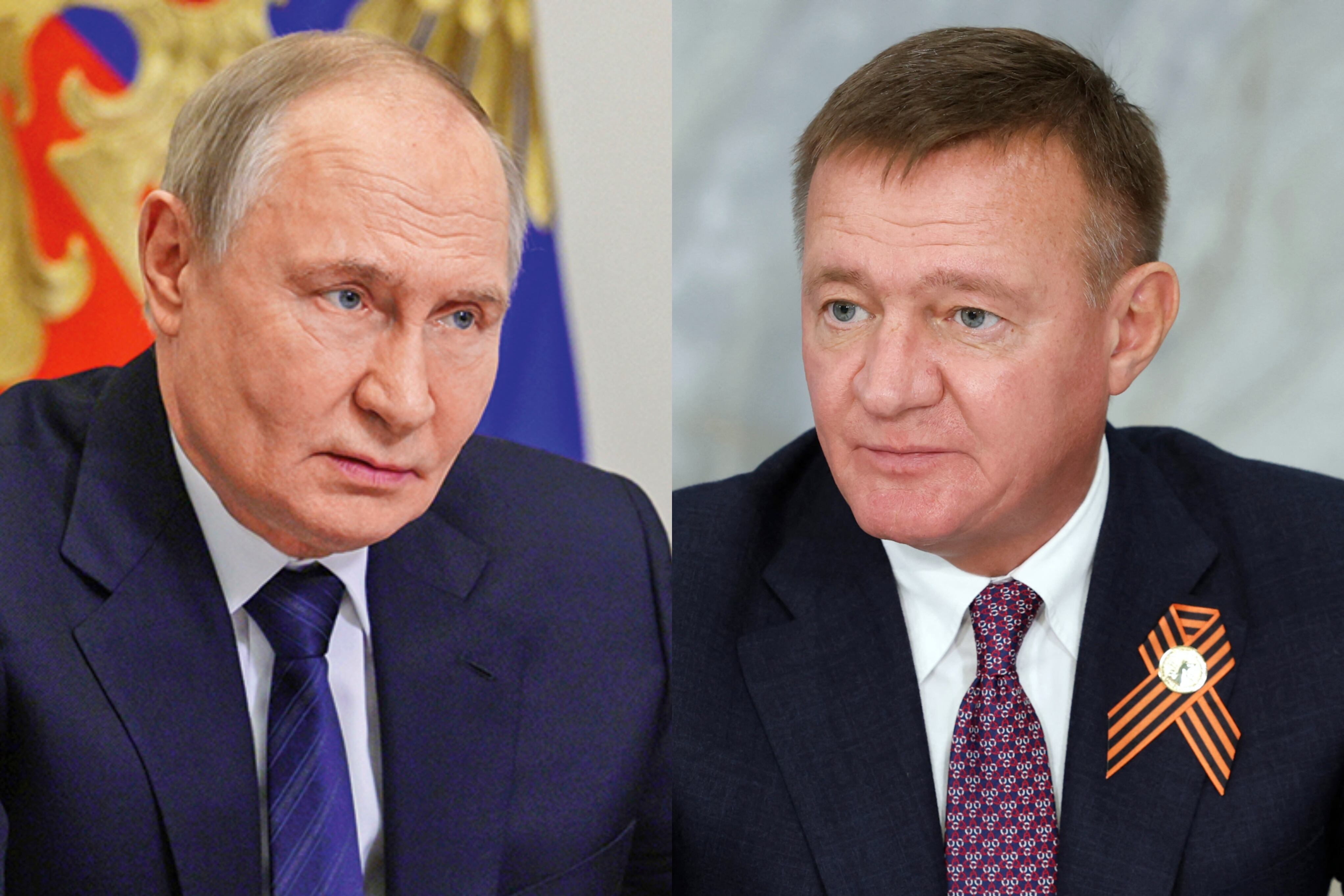 Vladimir Putin y Roman Starovoit