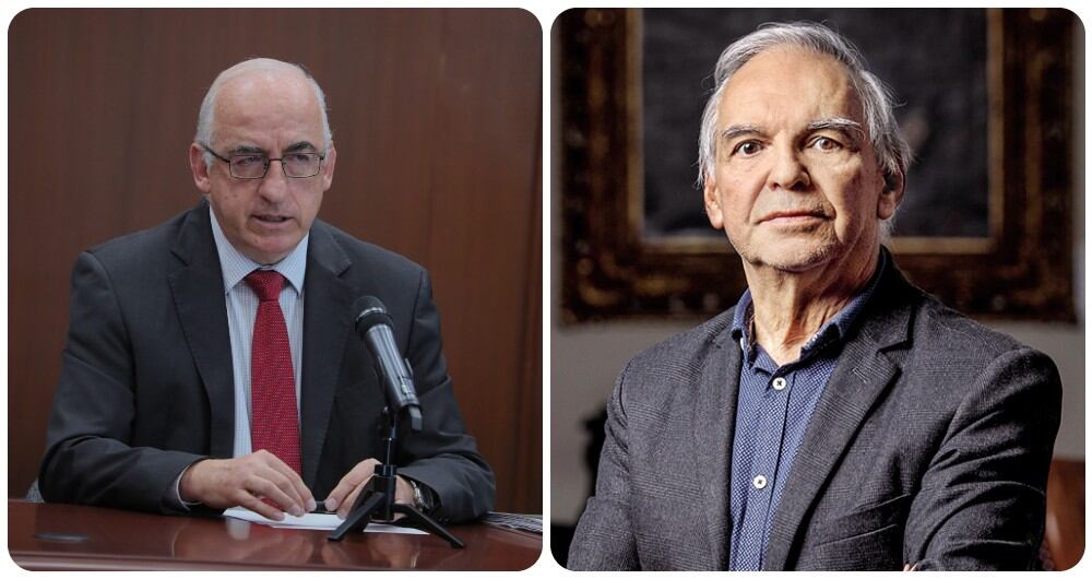 Leonardo Villar, gerente del Banco de la República y Ricardo Bonilla, ministro de Hacienda
