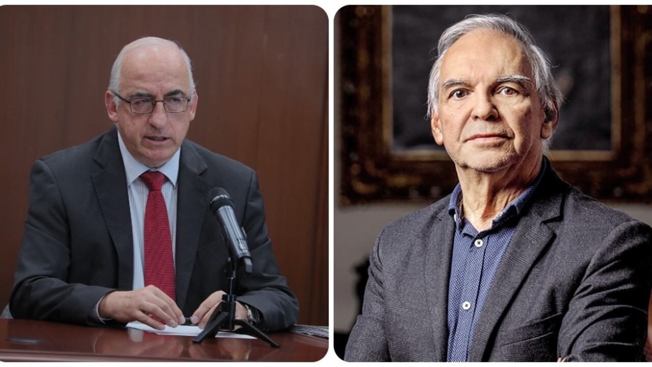 Leonardo Villar, gerente del Banco de la República y Ricardo Bonilla, ministro de Hacienda