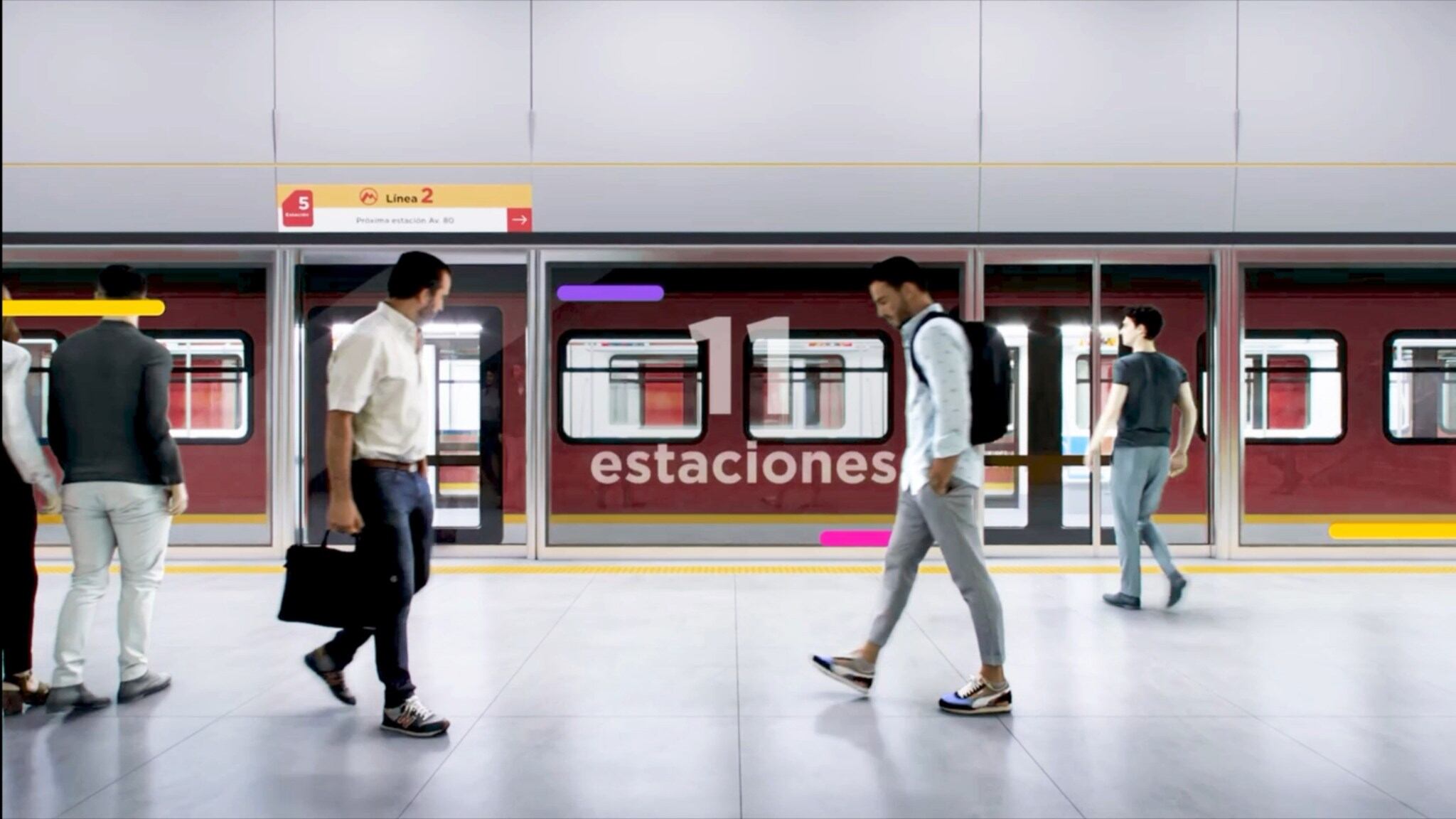 Render de la línea 2 del Metro de Bogotá