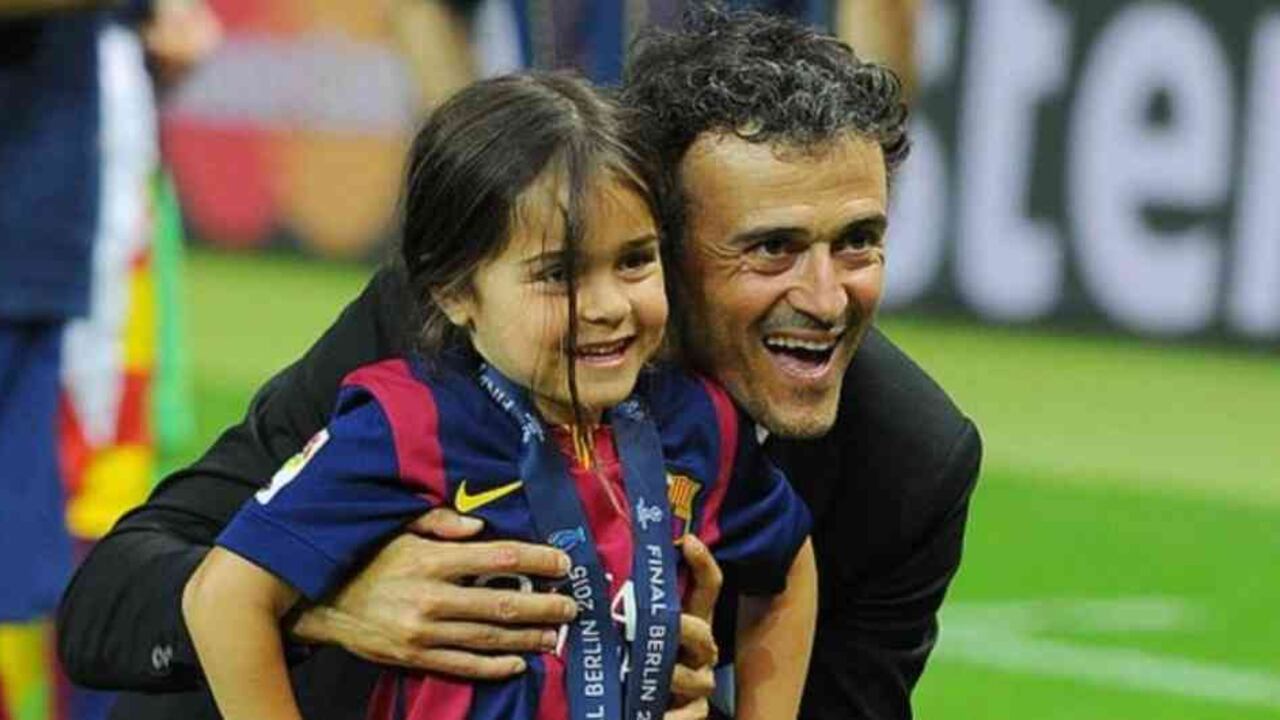 Xana había festejado junto a su padre, Luis Enrique, algunos de sus éxitos futbolísticos.