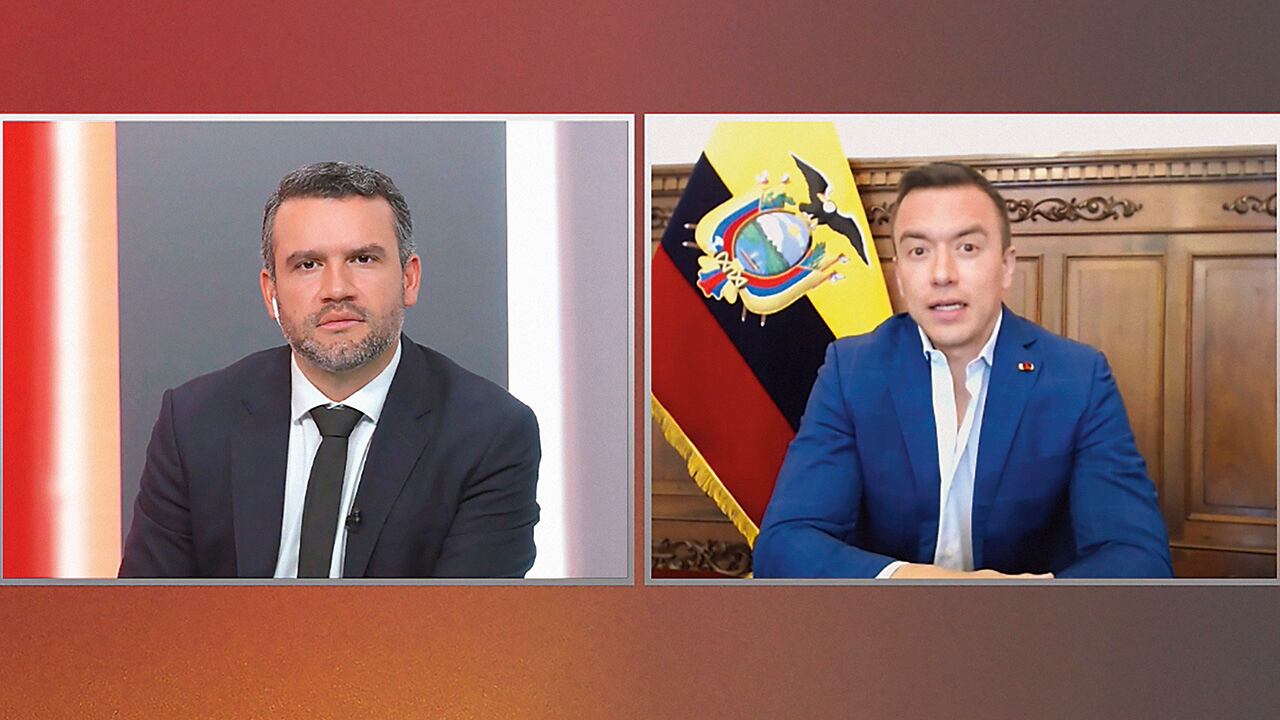 El presidente Noboa, en diálogo con Juan David Cardozo, periodista de SEMANA, señaló: “(Petro) nos dice que somos antiprogresistas, que somos la ultraderecha. Ese es el discurso del siglo pasado”.