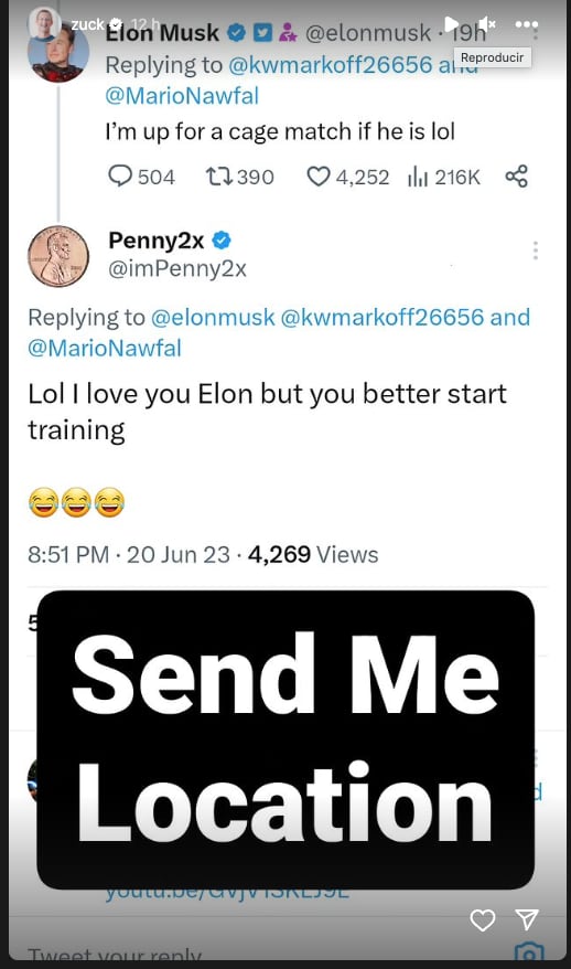 El dueño de Meta aceptó el reto de Elon Musk para ir al ring.