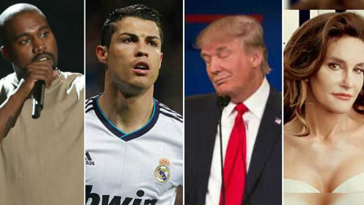 Kanye West, Cristiano Ronaldo, Donald Trump y Caitlyn Jenner.