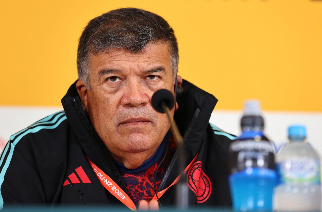 Soccer Football - FIFA Women's World Cup Australia and New Zealand 2023 - Group H - Colombia Press Conference - Perth Rectangular Stadium, Perth, Australia, August 2, 2023  Colombia coach Nelson Abadia during the press conference REUTERS/Luisa Gonzalez