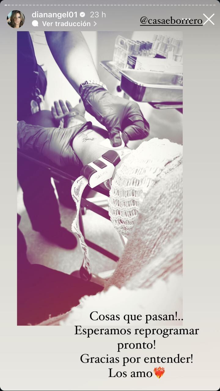 La famosa mostró que tuvo que recibir atención médica.