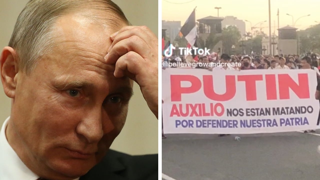 Con pancartas y cantos, los manifestantes piden que el gobierno ruso los apoye en su causa