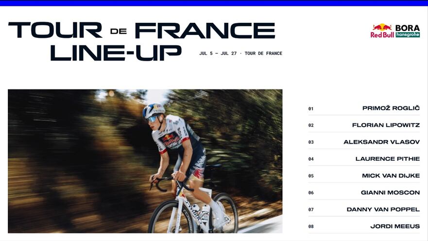 Nómina del Bora-Hansgrohe para el Tour de Francia 2025