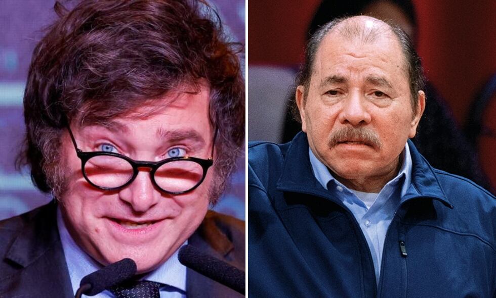 Javier Milei y Daniel Ortega