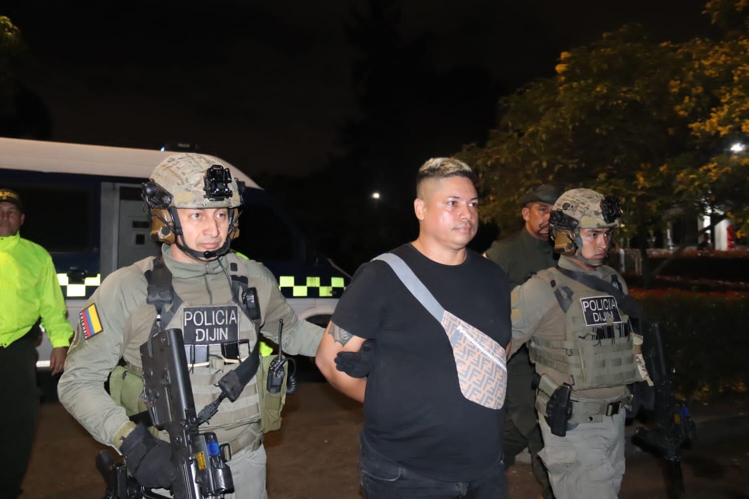 Momentos de la captura de alias Bayron, jefe financiero del Clan del Golfo, según la Policía.