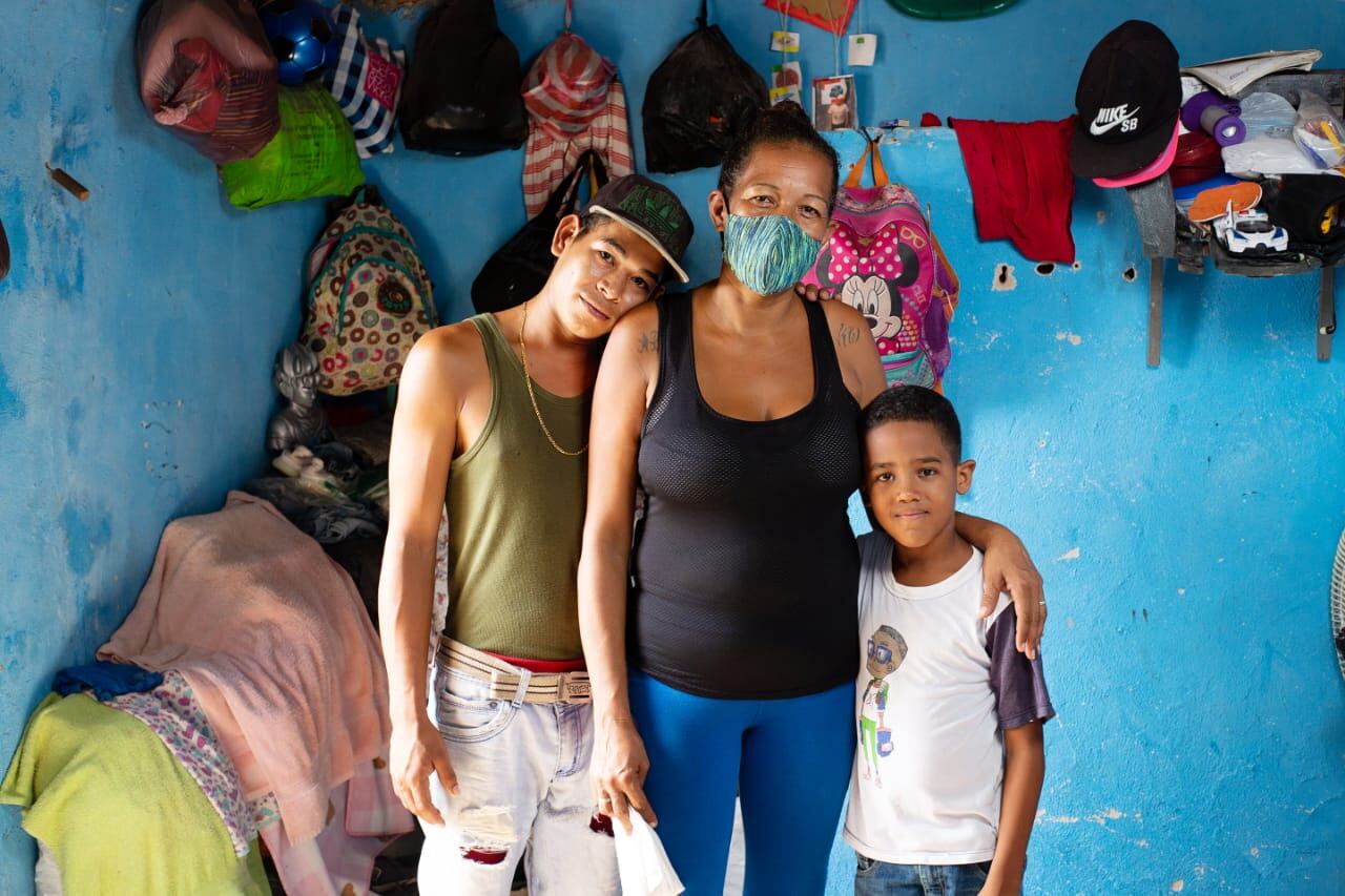 Glidis de Armas y familia.