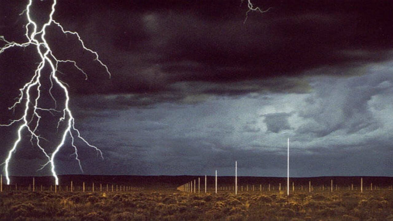 'The Lightning Field', de Walter de Maria.
