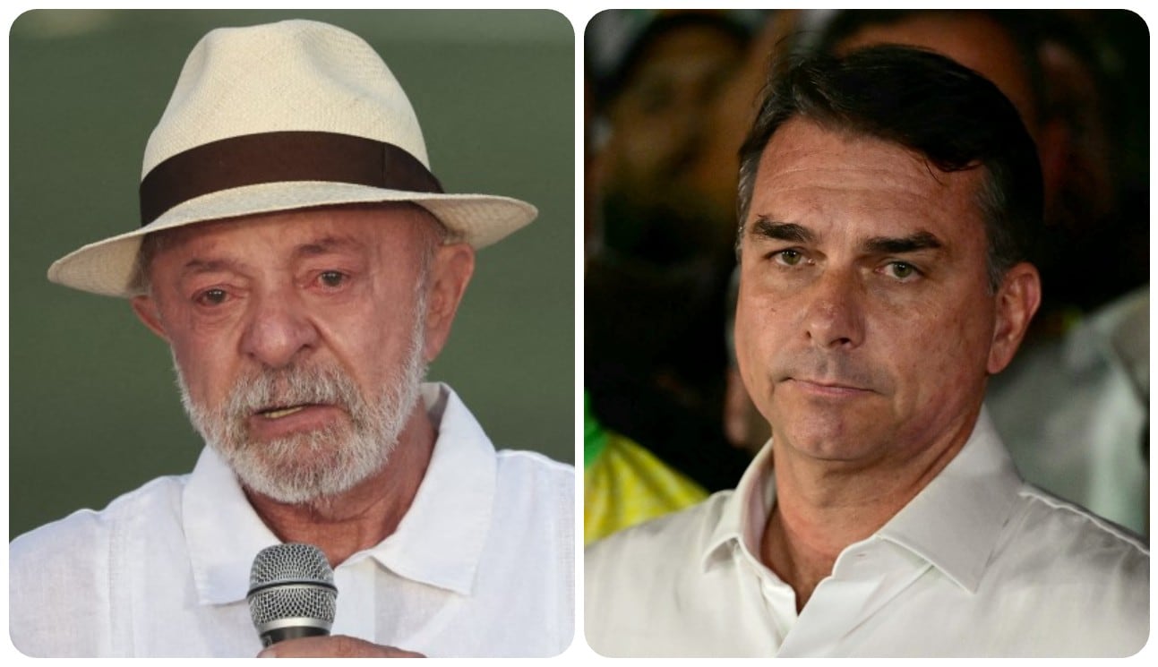 Lula y Flávio Bolsonaro