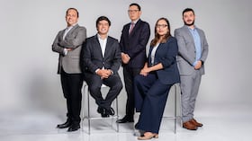 De izquierda a derecha:Munir Jalil, economista jefe para la Región Andina de BTG Pactual; César Pabón, director ejecutivo de investigaciones económicas de Corficolombiana; Diego Camacho, VP economista sénior de Credicorp; Jackeline Piraján, economista jefe de DAVIBank, y Diego Faccini, profesional en temas de inflación y mercado laboral de Davivienda.