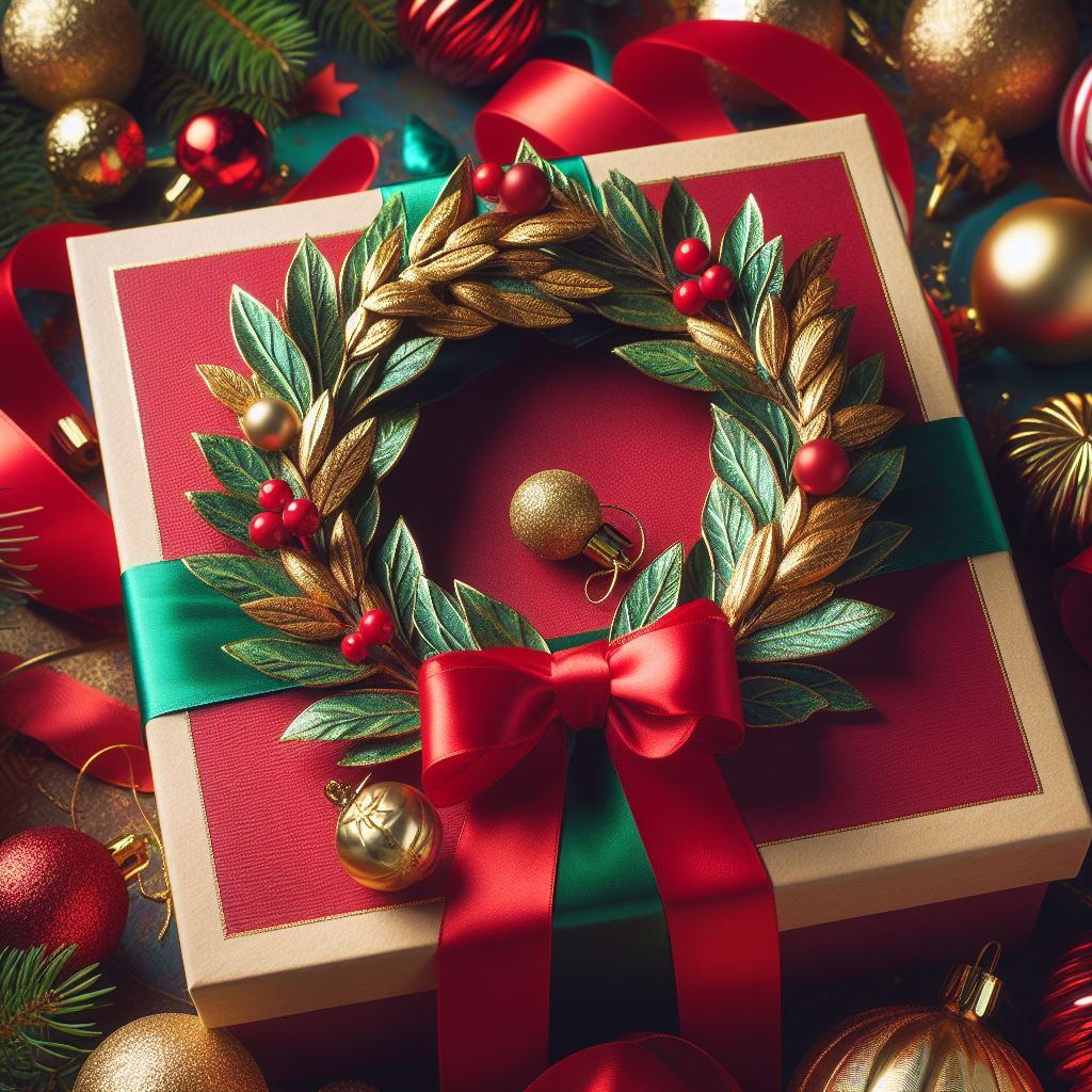Regalar laurel en Navidad.