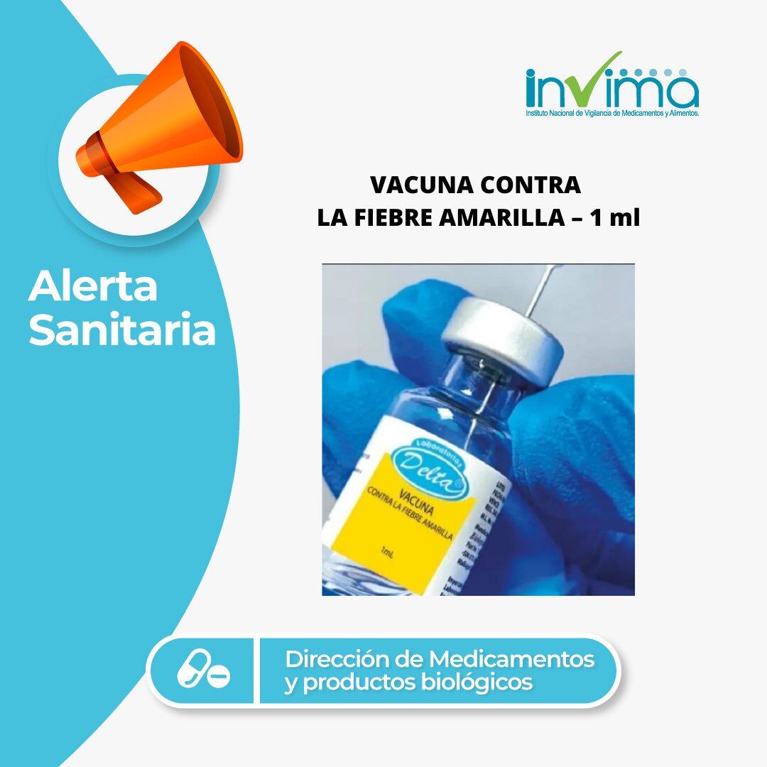 Esta es la vacuna contra la fiebre amarilla que estaría siendo comercializada de forma ilegal en Colombia, según el Invima.