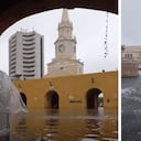Sitios emblemáticos como la Torre del Reloj están inundados