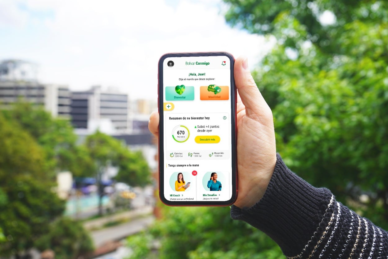 La aplicación crear un espacio que integra las condiciones de salud del usuario (cuerpo), cómo se siente (mente) y cómo vive (hábitos), y se consolida en un índice de bienestar.