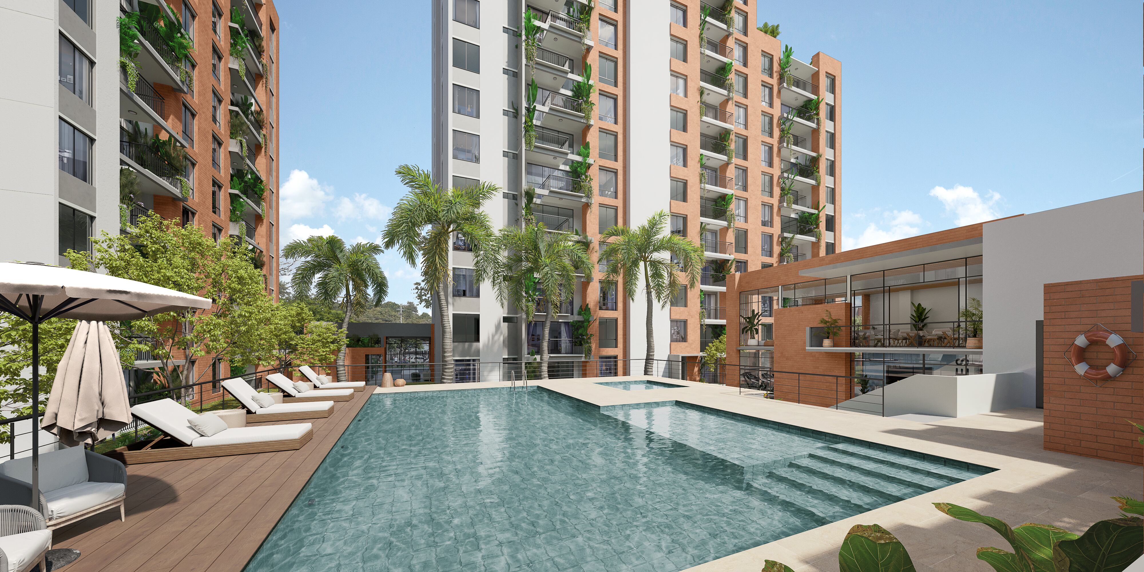 Verdant cuenta con piscinas para adultos e infantiles, turco y zonas de asoleadoras.