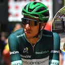 Egan Bernal sorprendió a todos los espectadores usando la camiseta verde.