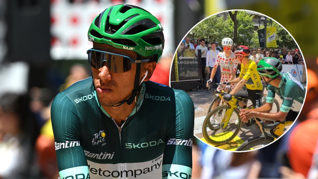 Egan Bernal sorprendió a todos los espectadores usando la camiseta verde.