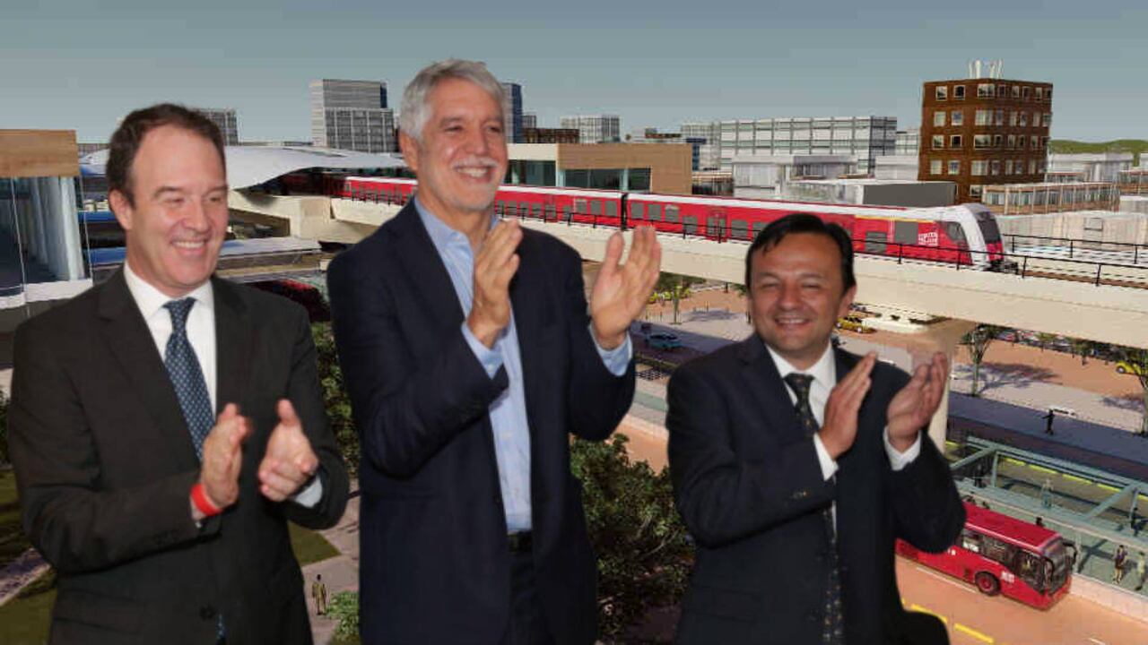 De izquierda a derecha: Andrés Escobar, gerente de la Empresa Metro de Bogota; Enrique Peñalosa, alcalde de Bogotá; Juan Pablo Bocarejo, secretario de Movilidad de Bogotá. Foto: SEMANA