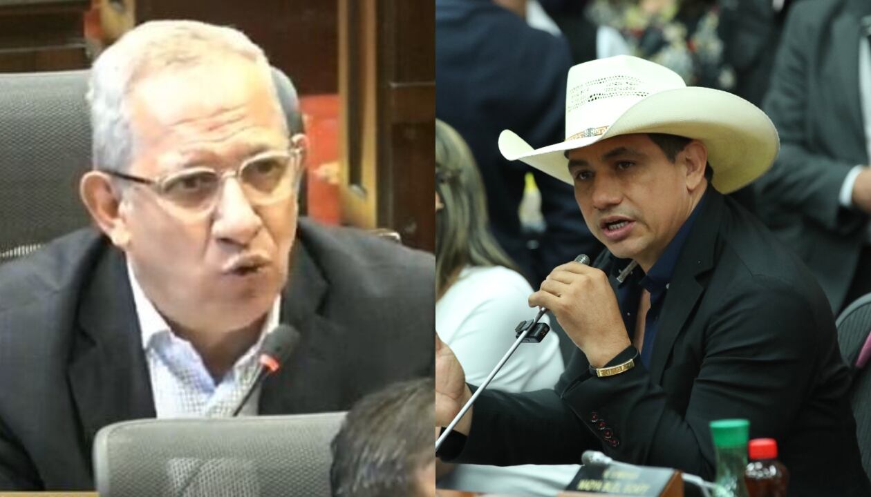 Los senadores Jhon Jairo Roldán y Alirio Barrera.