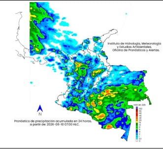 Se esperan fuertes lluvias en gran parte del país.