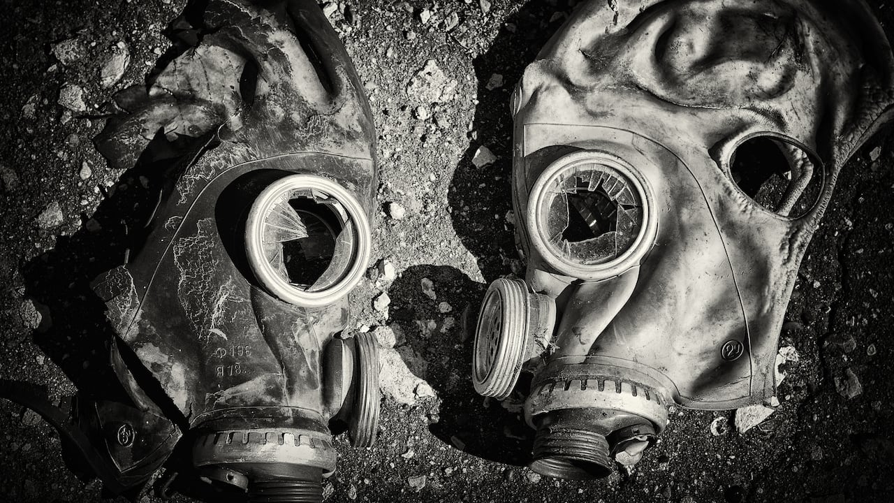 Foto de referencia sobre una máscara de protección