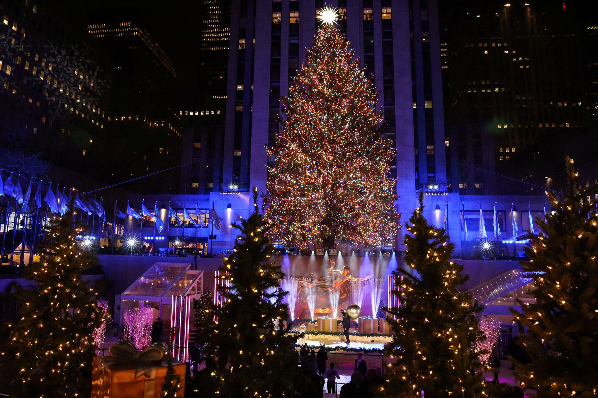 árbol de Navidad de Rockefeller en la ciudad de Nueva York