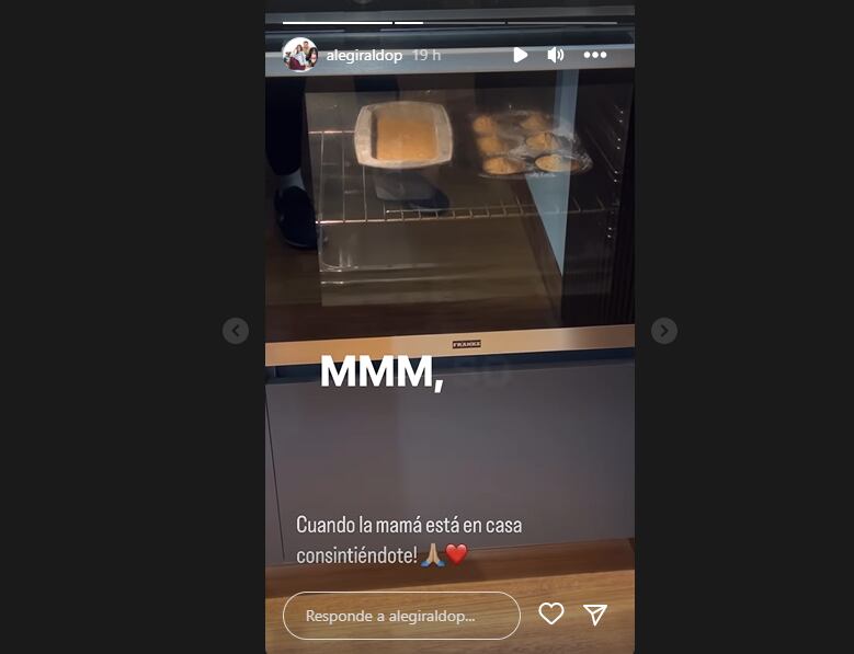 Alejandra Giraldo dio a conocer que su madre está acompañándola.