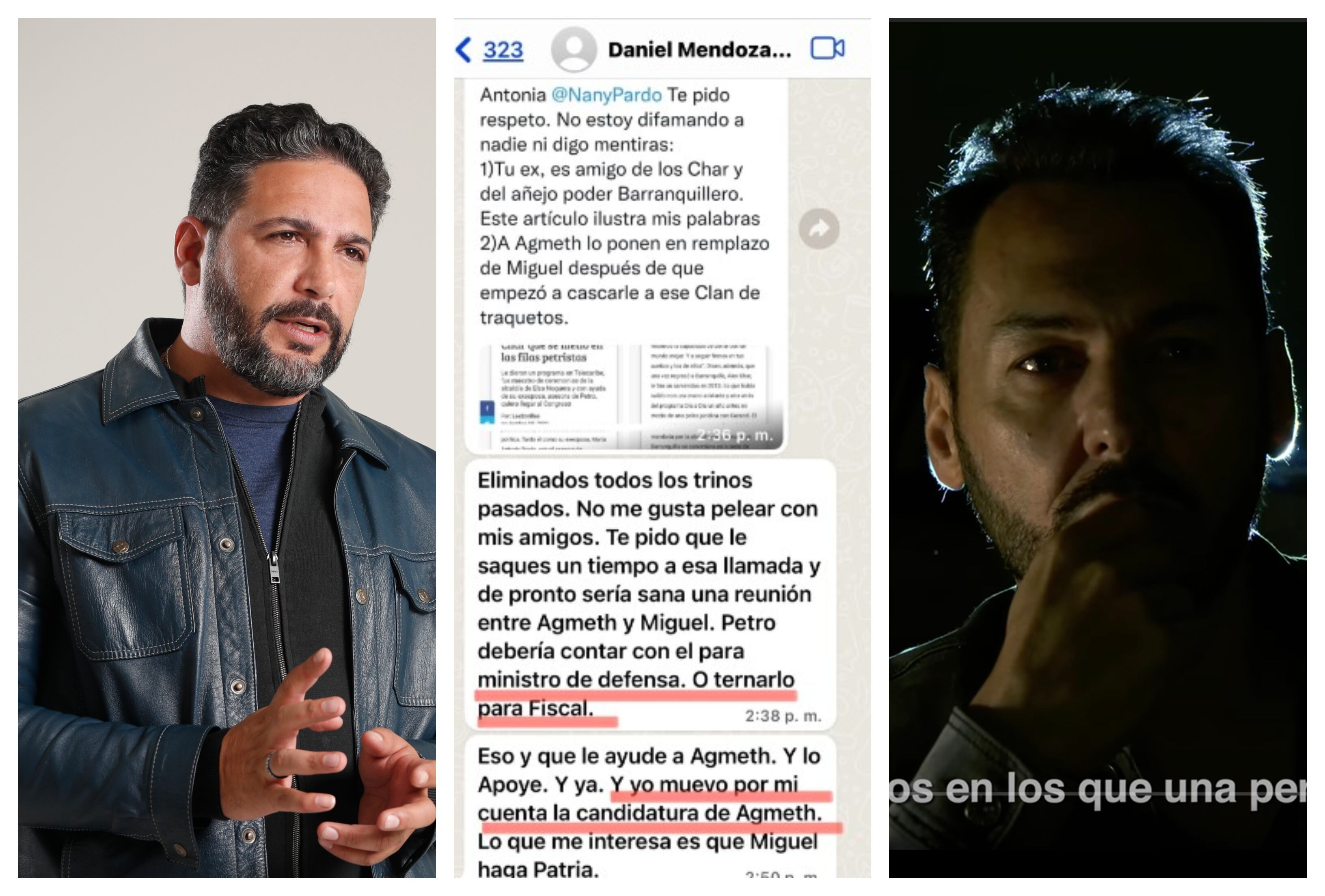 Agmeth Escaf le dice a Daniel Mendoza Leal que no teme si lo denuncia