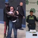Momento en el que el hombre tomó como rehén a la mujer y su captura.