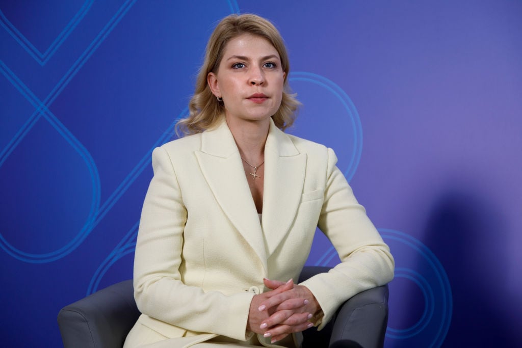 KROPYVNYTSKYI, UKRAINE - AUGUST 20, 2024 - Deputy Prime Minister for European and Euro-Atlantic Integration of Ukraine Olha Stefanishyna attends the Congress of Local and Regional Authorities under the President of Ukraine in Kropyvnytskyi, central Ukraine.  (Photo credit should read KIRILL CHUBOTIN / Ukrinform/Future Publishing via Getty Images)