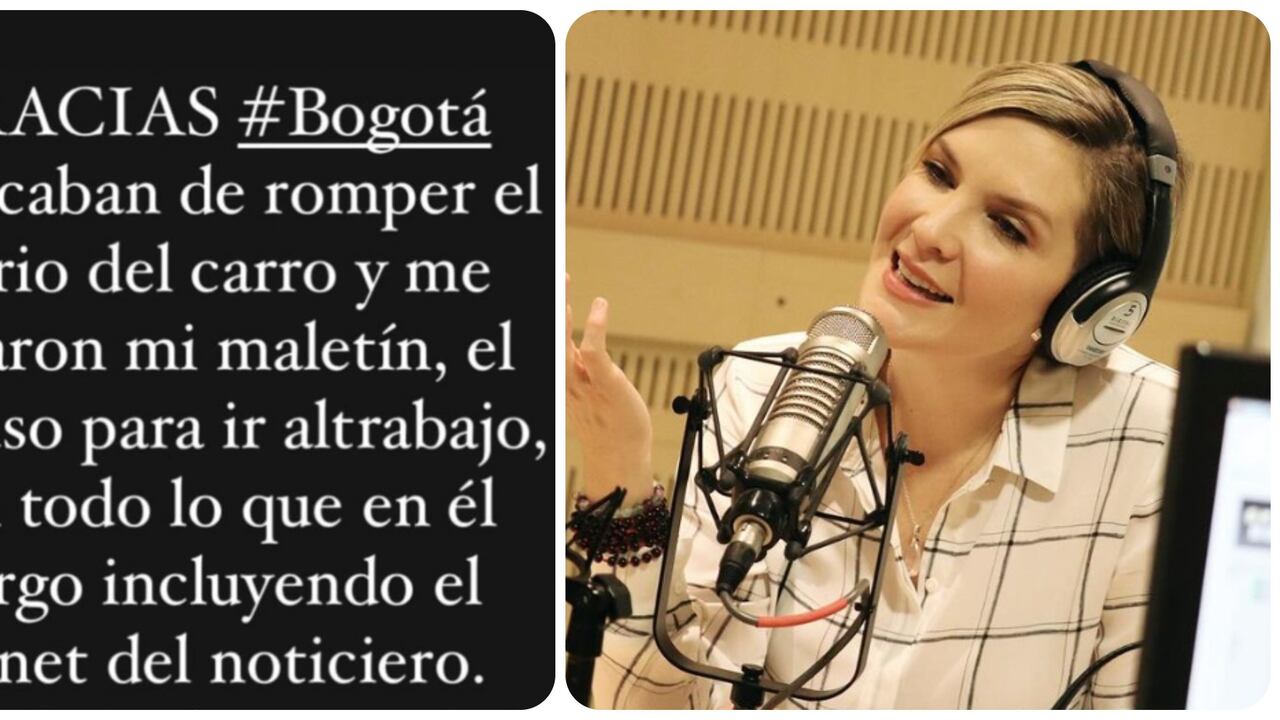 La presentadora contó del robo que sufrió en Bogotá.